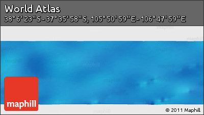 Physical Panoramic Map of the Area around 37° 51' 10" S, 106° 19' 29" E