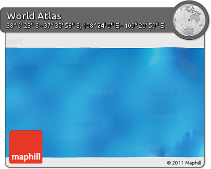 Physical 3D Map of the Area around 37° 51' 10" S, 108° 52' 30" E