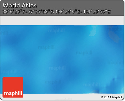 Physical 3D Map of the Area around 37° 51' 10" S, 108° 52' 30" E