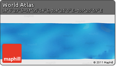 Physical Panoramic Map of the Area around 37° 51' 10" S, 108° 52' 30" E