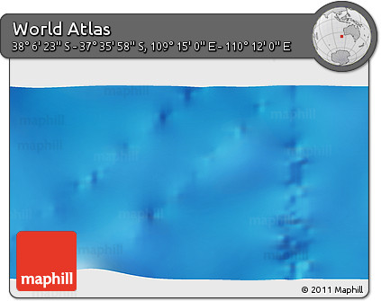 Physical 3D Map of the Area around 37° 51' 10" S, 109° 43' 29" E