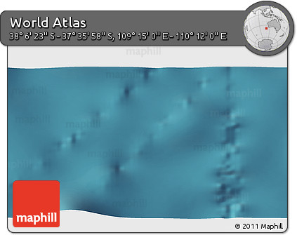 Satellite 3D Map of the Area around 37° 51' 10" S, 109° 43' 29" E