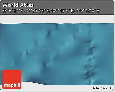 Satellite 3D Map of the Area around 37° 51' 10" S, 109° 43' 29" E