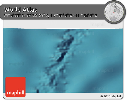 Satellite 3D Map of the Area around 37° 51' 10" S, 111° 25' 30" E