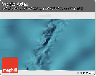 Satellite 3D Map of the Area around 37° 51' 10" S, 111° 25' 30" E