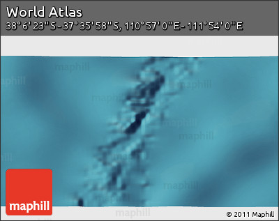 Satellite 3D Map of the Area around 37° 51' 10" S, 111° 25' 30" E