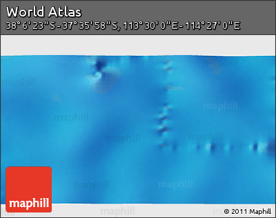 Physical 3D Map of the Area around 37° 51' 10" S, 113° 58' 29" E