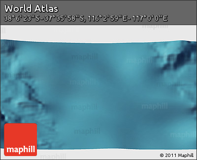 Satellite 3D Map of the Area around 37° 51' 10" S, 116° 31' 30" E