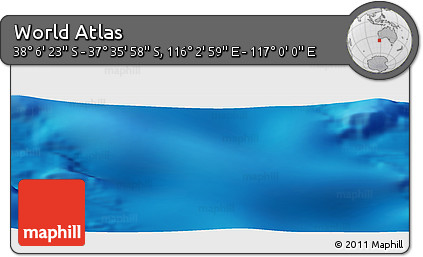 Physical Panoramic Map of the Area around 37° 51' 10" S, 116° 31' 30" E