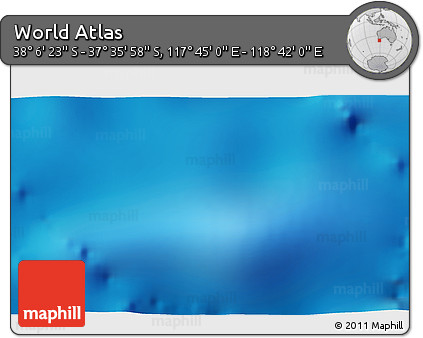 Physical 3D Map of the Area around 37° 51' 10" S, 118° 13' 29" E