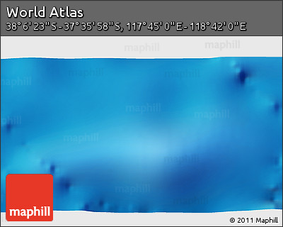 Physical 3D Map of the Area around 37° 51' 10" S, 118° 13' 29" E