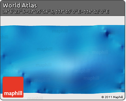 Physical 3D Map of the Area around 37° 51' 10" S, 118° 13' 29" E