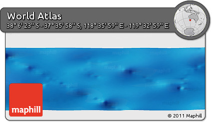Physical Panoramic Map of the Area around 37° 51' 10" S, 119° 4' 29" E