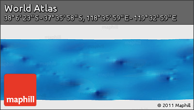 Physical Panoramic Map of the Area around 37° 51' 10" S, 119° 4' 29" E