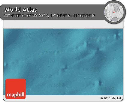 Satellite 3D Map of the Area around 37° 51' 10" S, 11° 7' 30" E