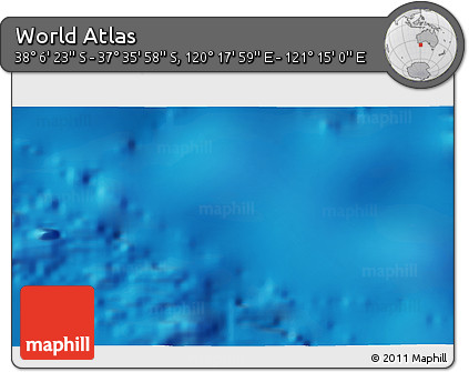 Physical 3D Map of the Area around 37° 51' 10" S, 120° 46' 30" E