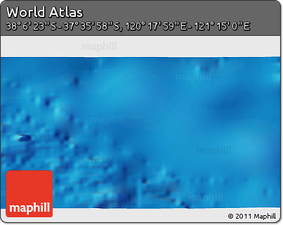 Physical 3D Map of the Area around 37° 51' 10" S, 120° 46' 30" E