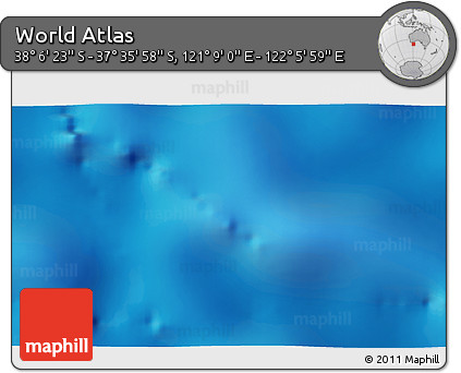 Physical 3D Map of the Area around 37° 51' 10" S, 121° 37' 30" E