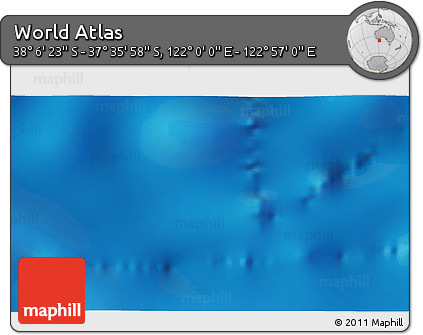 Physical 3D Map of the Area around 37° 51' 10" S, 122° 28' 29" E