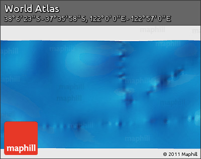 Physical 3D Map of the Area around 37° 51' 10" S, 122° 28' 29" E