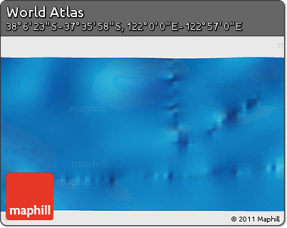 Physical 3D Map of the Area around 37° 51' 10" S, 122° 28' 29" E