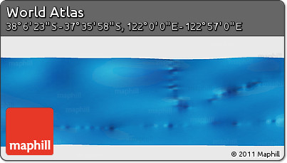 Physical Panoramic Map of the Area around 37° 51' 10" S, 122° 28' 29" E