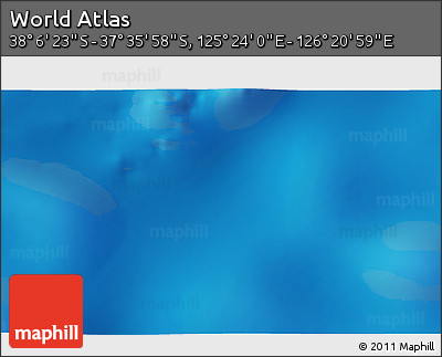 Physical 3D Map of the Area around 37° 51' 10" S, 125° 52' 30" E