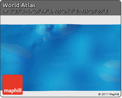 Physical 3D Map of the Area around 37° 51' 10" S, 125° 52' 30" E