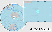 Gray Location Map of the area around 37° 51' 10" S, 126° 43' 29" E