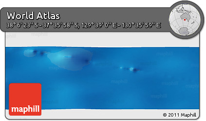 Physical Panoramic Map of the Area around 37° 51' 10" S, 130° 7' 30" E