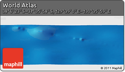 Physical Panoramic Map of the Area around 37° 51' 10" S, 130° 7' 30" E