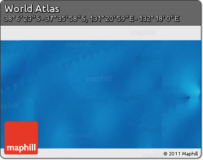 Physical 3D Map of the Area around 37° 51' 10" S, 131° 49' 29" E