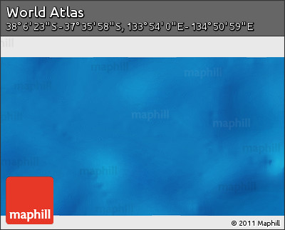 Physical 3D Map of the Area around 37° 51' 10" S, 134° 22' 30" E