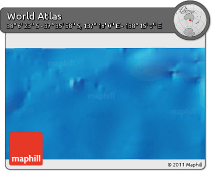 Physical 3D Map of the Area around 37° 51' 10" S, 137° 46' 30" E