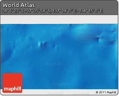 Physical 3D Map of the Area around 37° 51' 10" S, 137° 46' 30" E