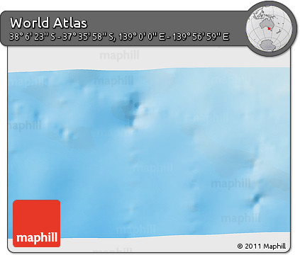 Physical 3D Map of the Area around 37° 51' 10" S, 139° 28' 29" E