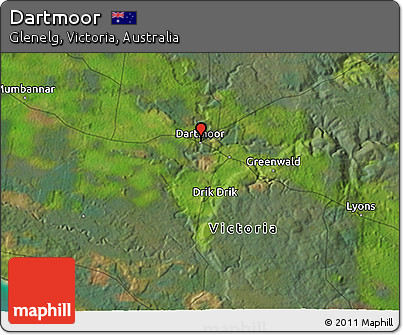 Satellite 3D Map of Dartmoor
