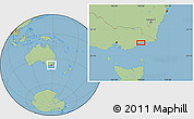 Savanna Style Location Map of the area around 37° 51' 10" S, 147° 58' 29" E