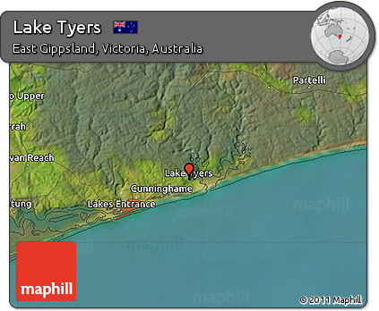 Satellite Map of Lake Tyers