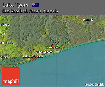 Satellite Map of Lake Tyers