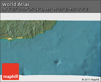 Satellite 3D Map of the Area around 37° 51' 10" S, 149° 40' 30" E