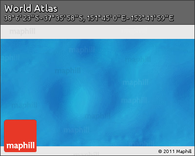 Physical 3D Map of the Area around 37° 51' 10" S, 152° 13' 29" E