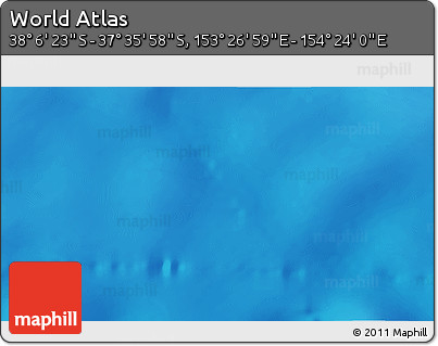 Physical 3D Map of the Area around 37° 51' 10" S, 153° 55' 30" E