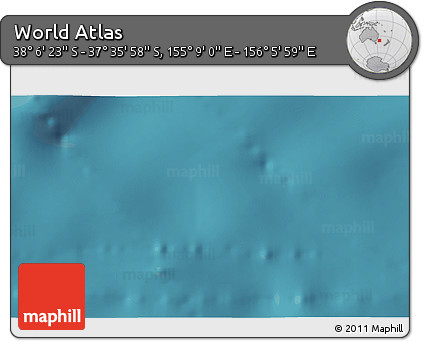 Satellite 3D Map of the Area around 37° 51' 10" S, 155° 37' 30" E