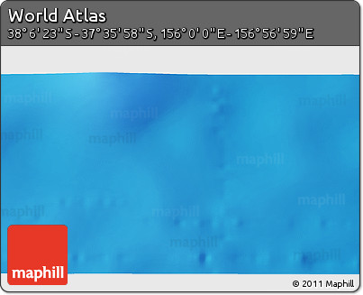 Physical 3D Map of the Area around 37° 51' 10" S, 156° 28' 29" E