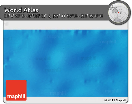 Physical 3D Map of the Area around 37° 51' 10" S, 158° 10' 30" E