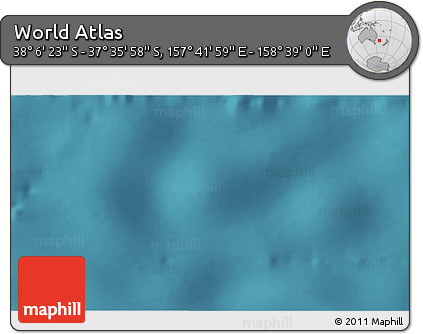 Satellite 3D Map of the Area around 37° 51' 10" S, 158° 10' 30" E