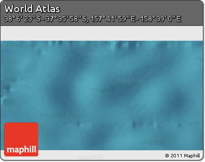 Satellite 3D Map of the Area around 37° 51' 10" S, 158° 10' 30" E