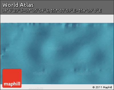 Satellite 3D Map of the Area around 37° 51' 10" S, 158° 10' 30" E