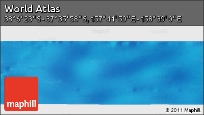 Physical Panoramic Map of the Area around 37° 51' 10" S, 158° 10' 30" E